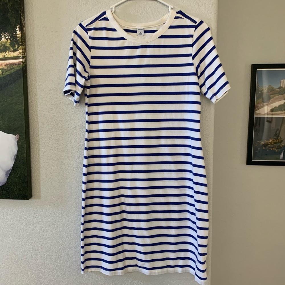 Old Navy Stripped T-Shirt Dress, Size M